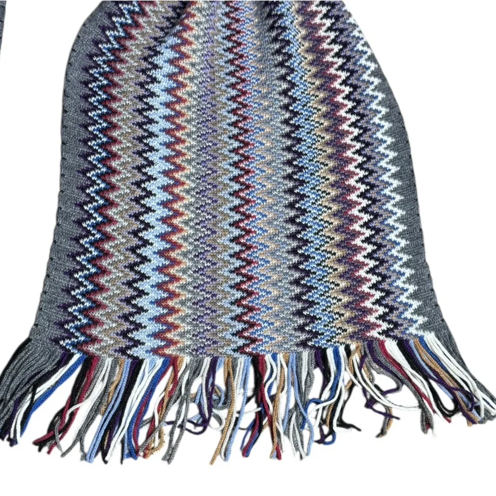 MISSONI Wool Blend Chevron Zig-Zag Scarf NWT
